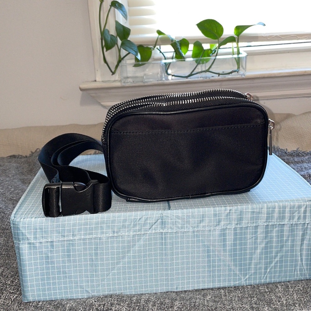 Black Crossbody Belt Bag